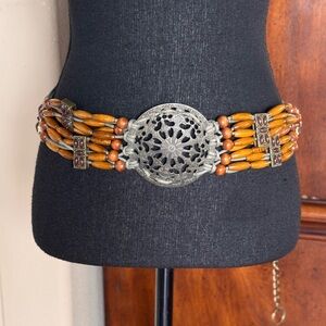 Bohemian Medallion Beaded Belt